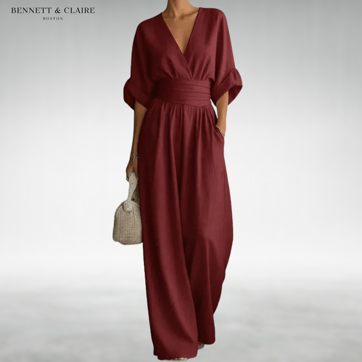 Freda™ Elegant Belted Jumpsuit