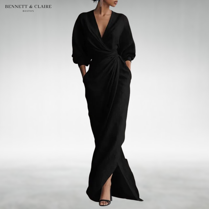 Sarah™ Elegant Wrap Maxi Dress