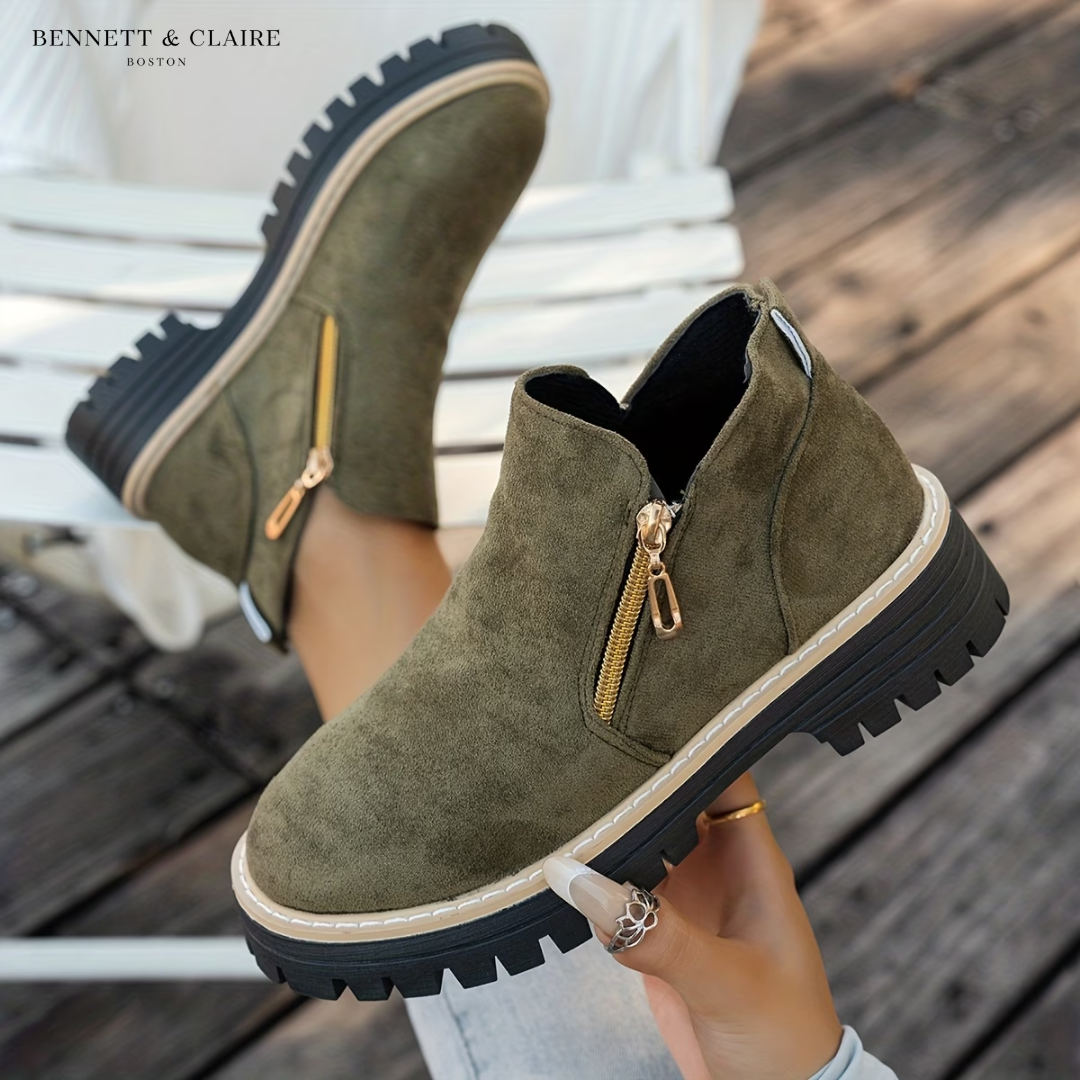 Janice Comfort Zip Ankle Boots