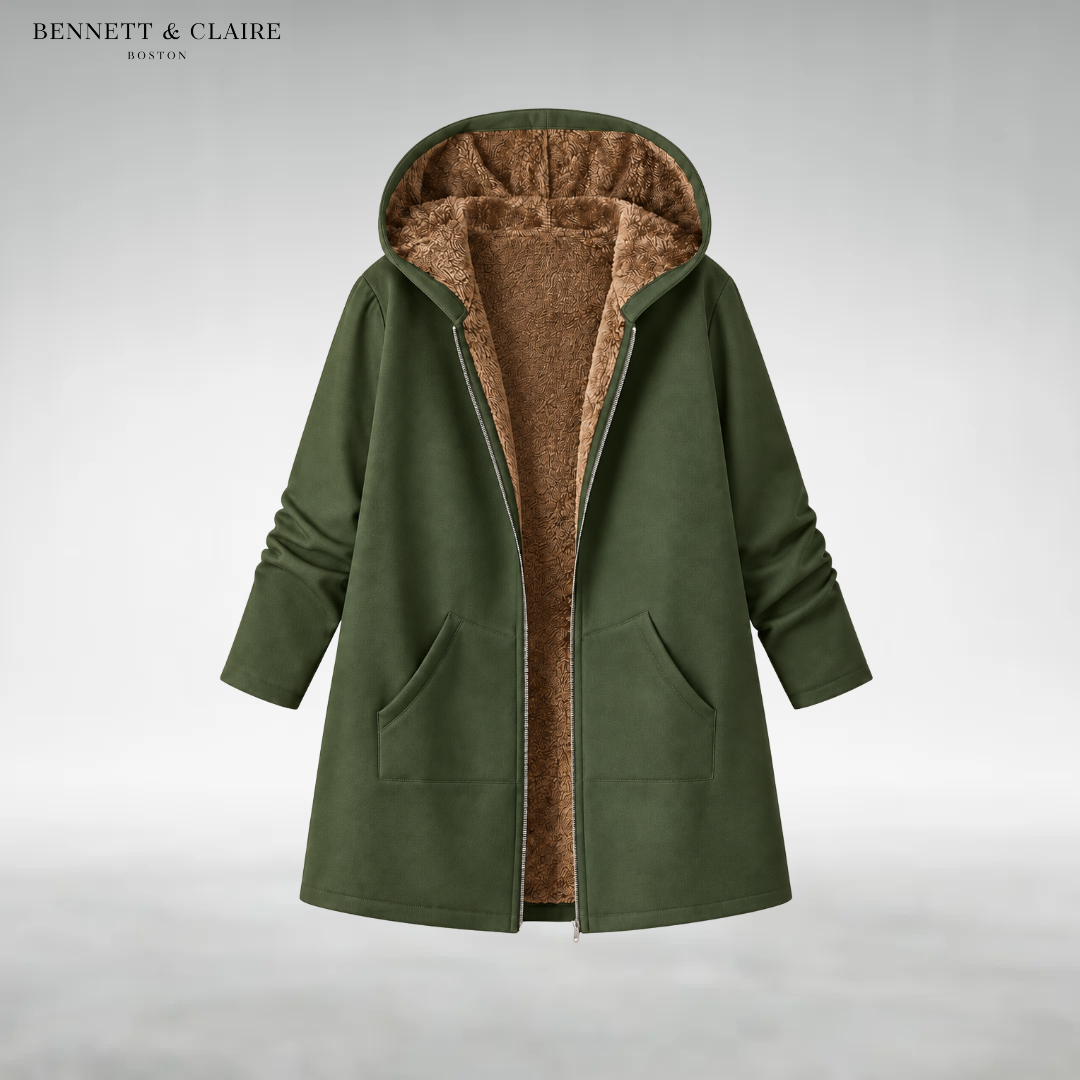 Camille Sherpa-Lined Hooded Coat