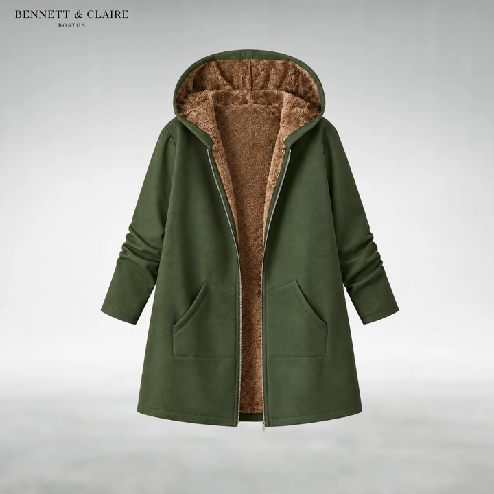 Camille Sherpa-Lined Hooded Coat