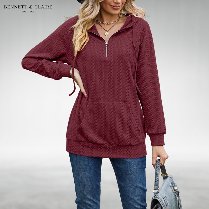 Lenora™ Comfy Half-Zip Hoodie