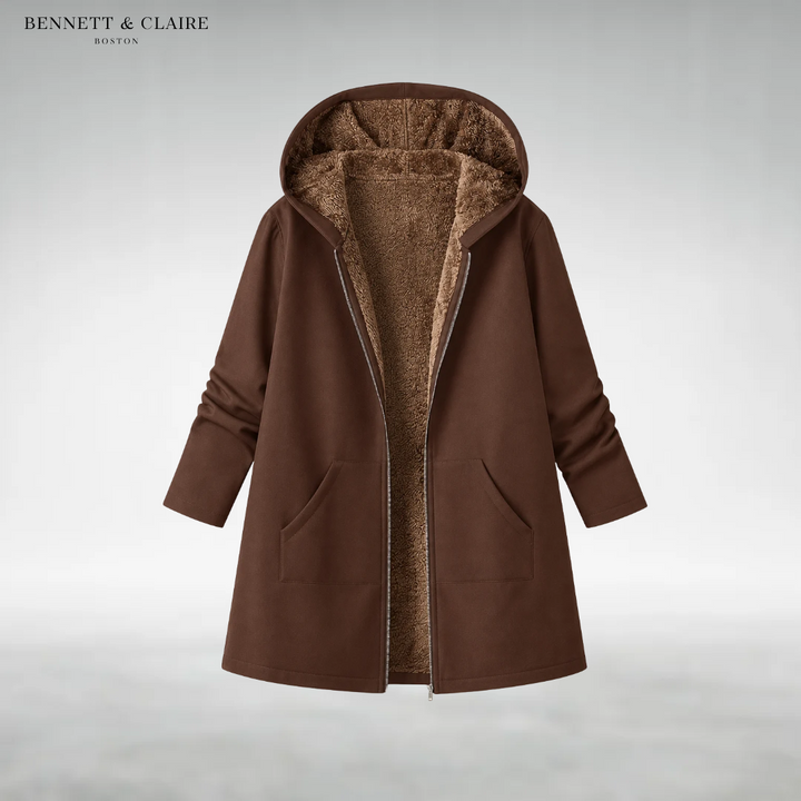 Camille Sherpa-Lined Hooded Coat