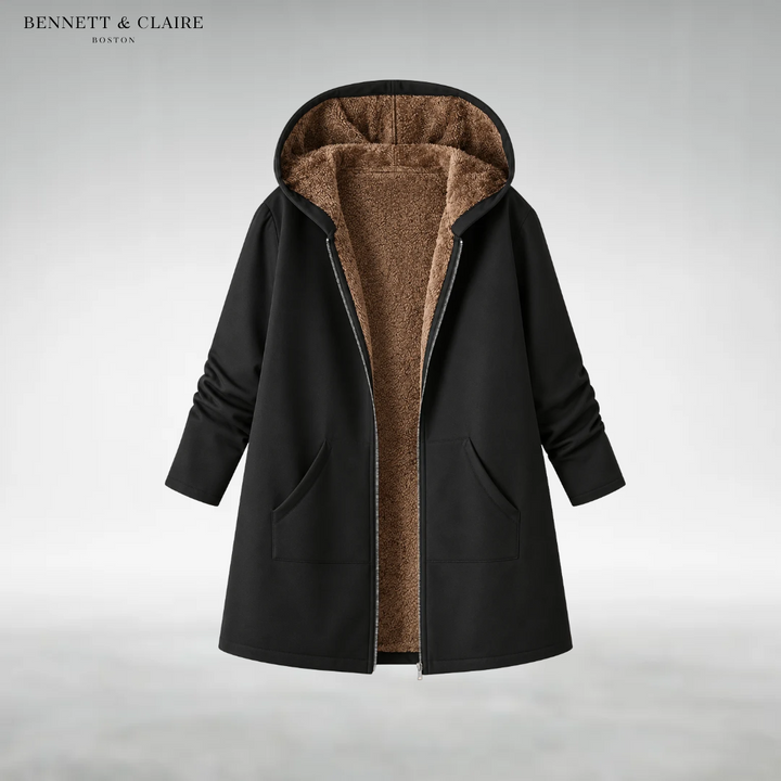 Camille Sherpa-Lined Hooded Coat