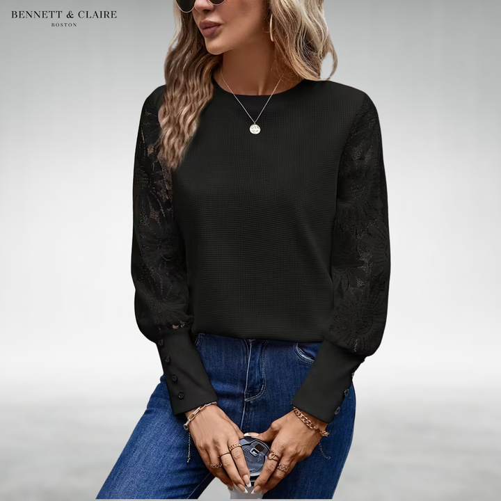 Eileen™ Lace Sleeve Knit Top