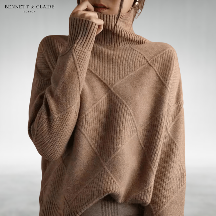Elaine™ Textured Turtleneck Sweater