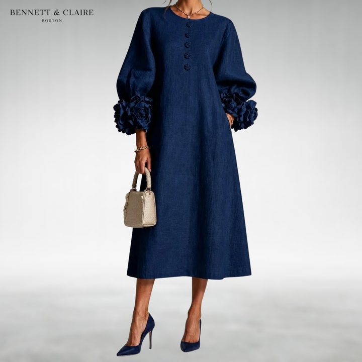 Amelia Floral Sleeve Midi Dress