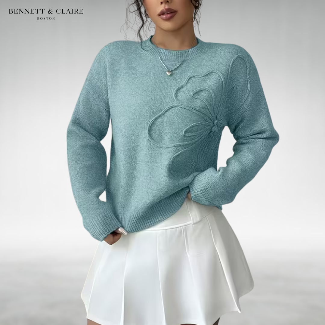 Alice™ Cozy Floral Knit Sweater