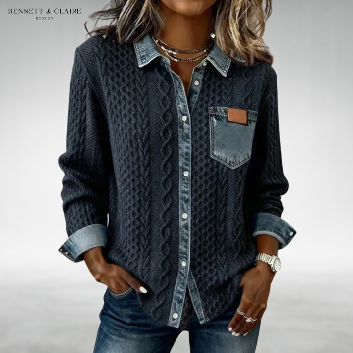 Naomi™ Cozy Knit Button-Up Shirt