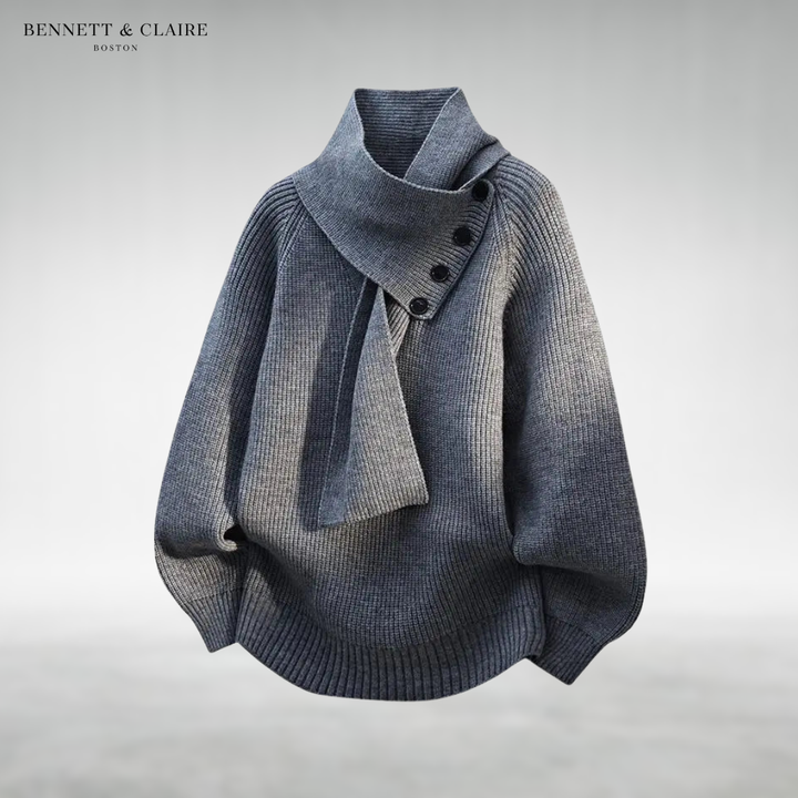 Mila™ Cozy Scarf-Collar Sweater