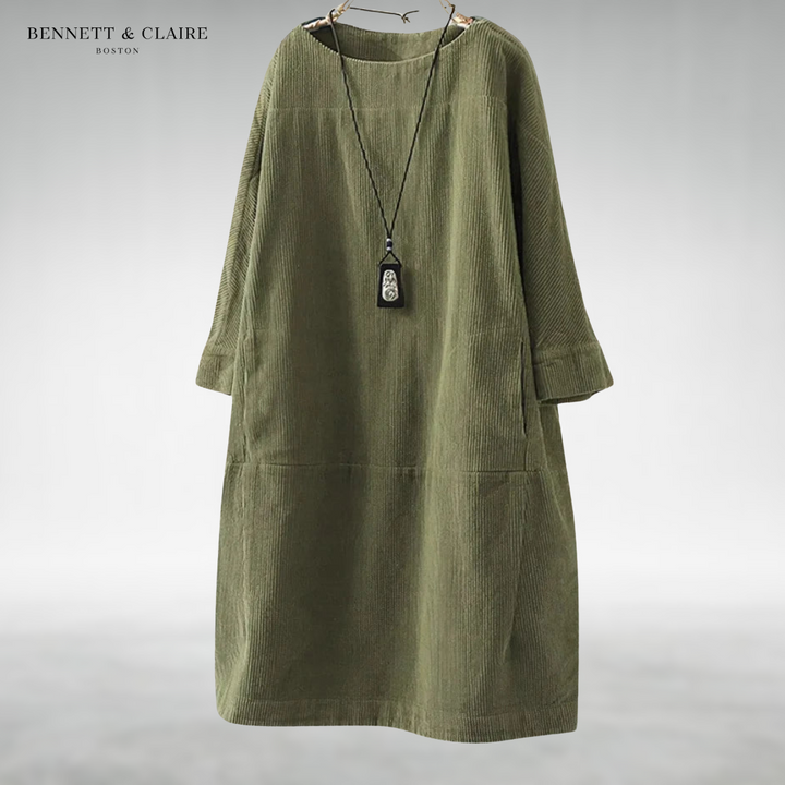 Amy™ Relaxed Corduroy Midi Dress