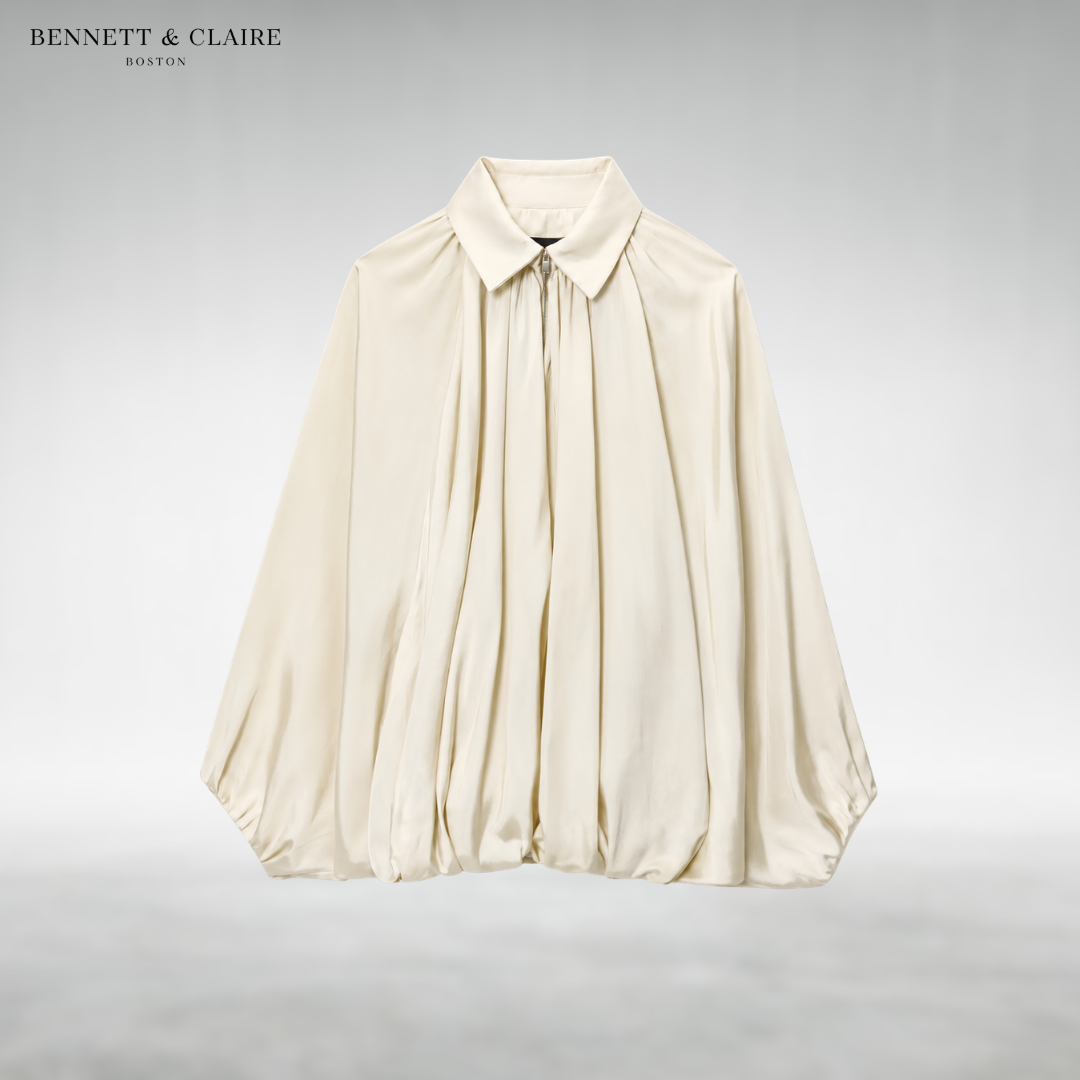 Olla Pleated Zip-Up Jacket