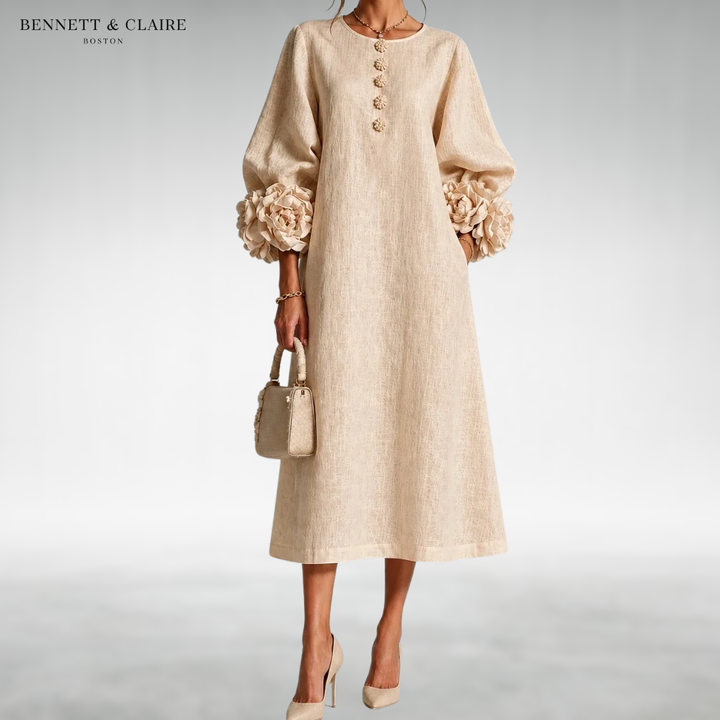 Amelia Floral Sleeve Midi Dress
