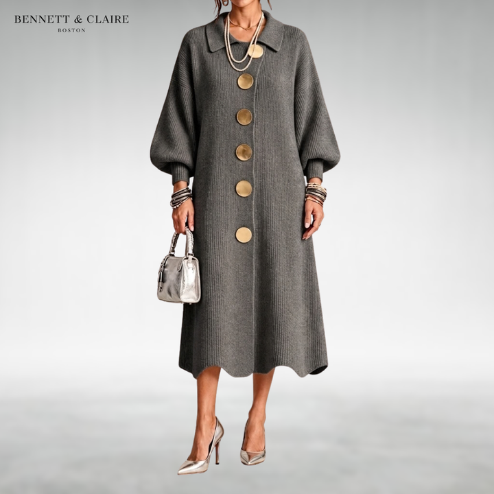 Eleanor Button-Front Maxi Dress