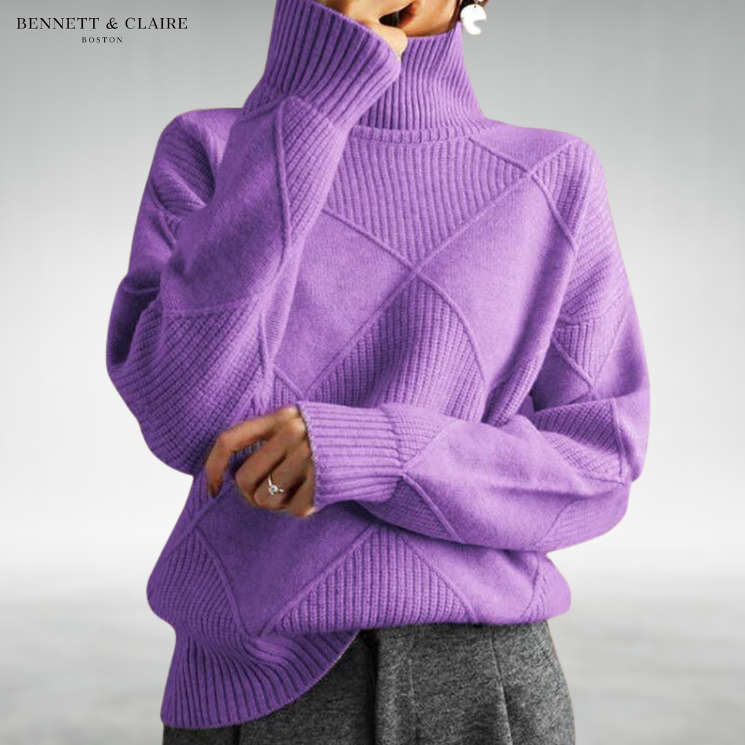 Elaine™ Textured Turtleneck Sweater