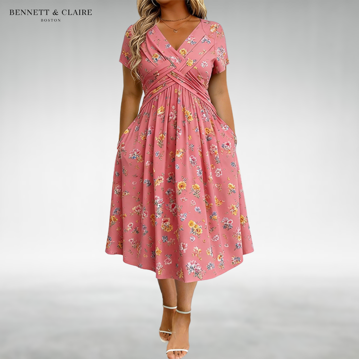 Lily™ Floral Wrap Midi Dress