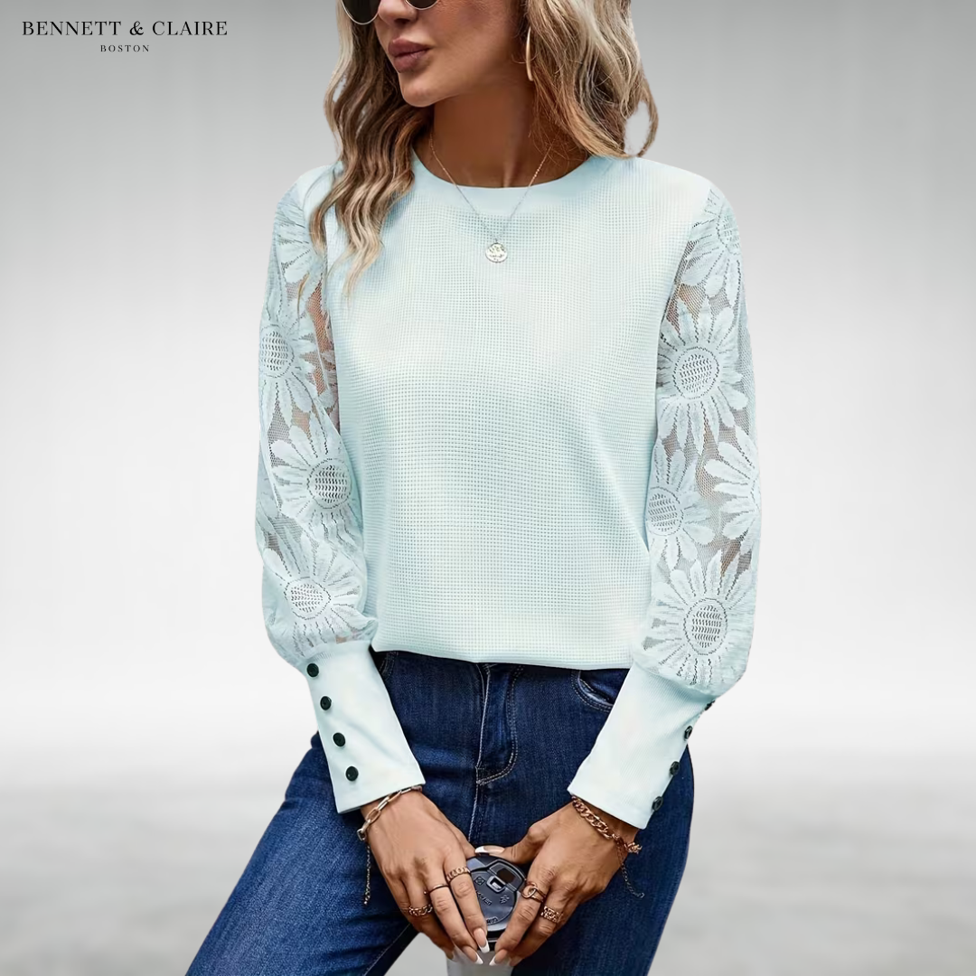 Eileen™ Lace Sleeve Knit Top