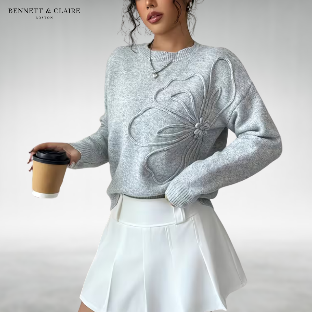 Alice™ Cozy Floral Knit Sweater