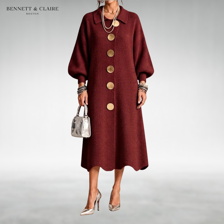 Eleanor Button-Front Maxi Dress