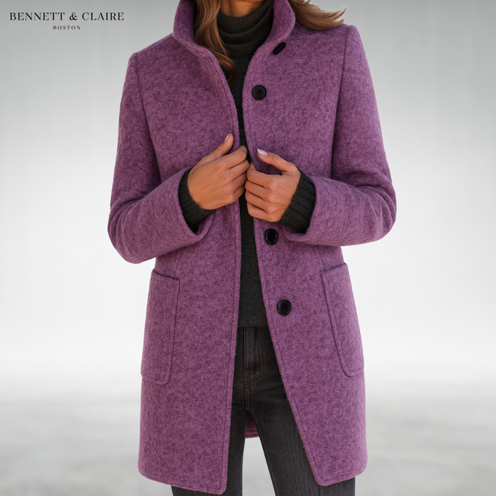 Michelle™ Stand Collar Wool Coat