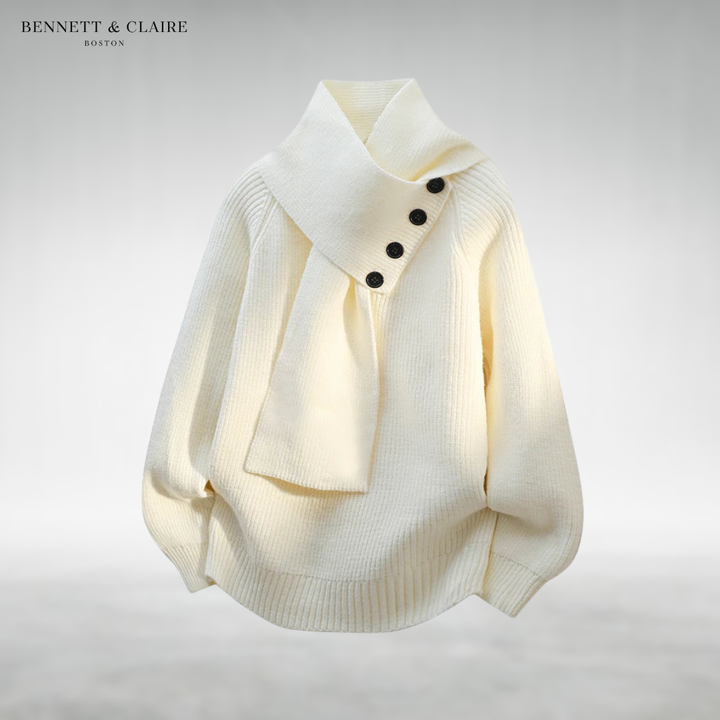 Mila™ Cozy Scarf-Collar Sweater
