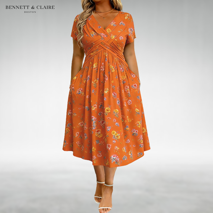 Lily™ Floral Wrap Midi Dress