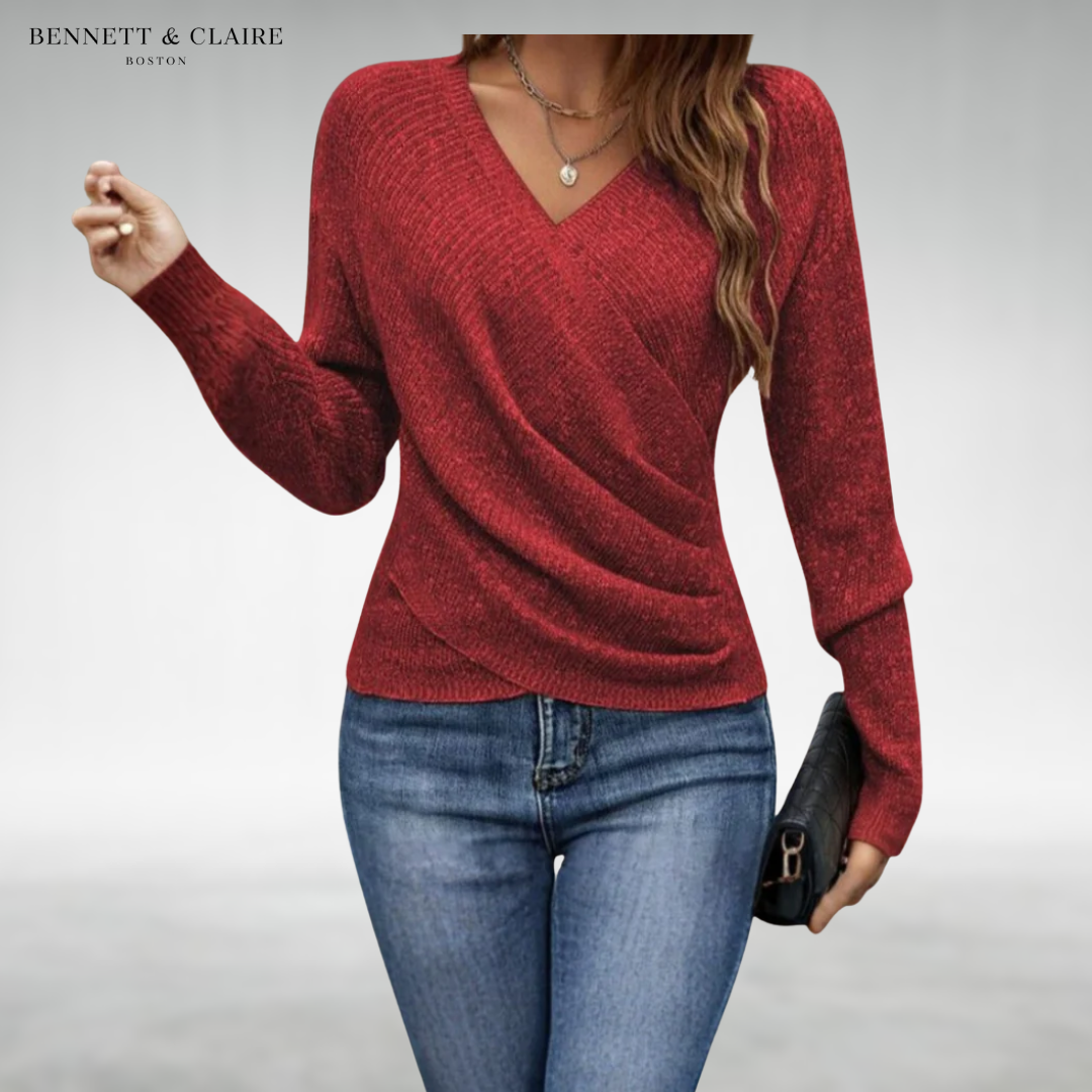 Sierra™ Elegant Crossover Sweater