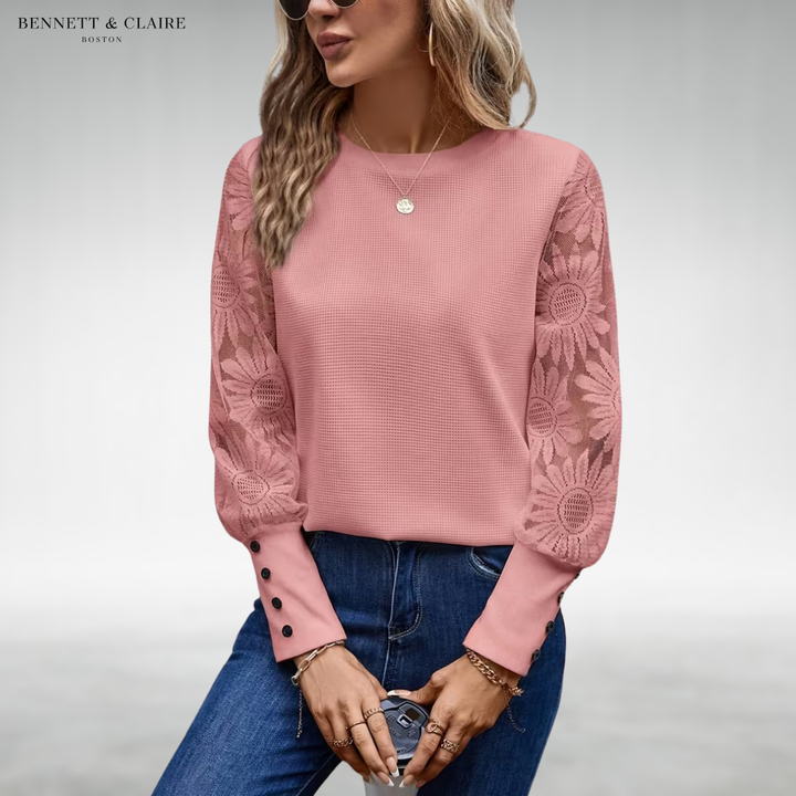Eileen™ Lace Sleeve Knit Top
