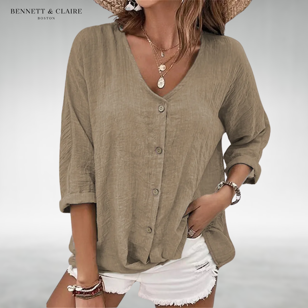 Lydia™ Comfort Button Top