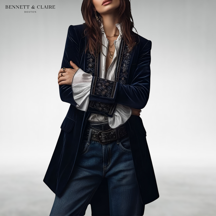 Elly™ Elegant Velvet Blazer