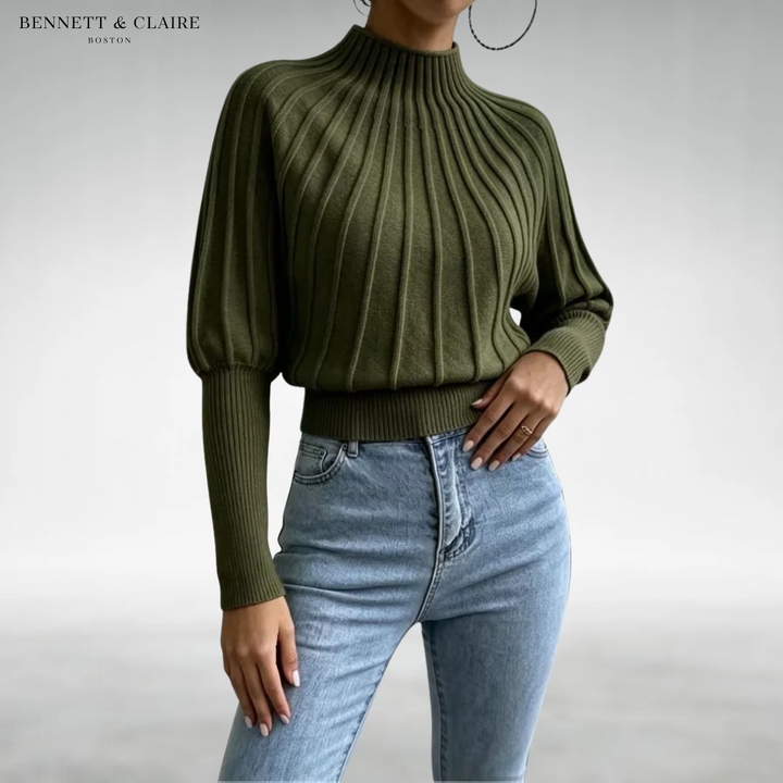 Amelia Elegant Puff-Sleeve Sweater