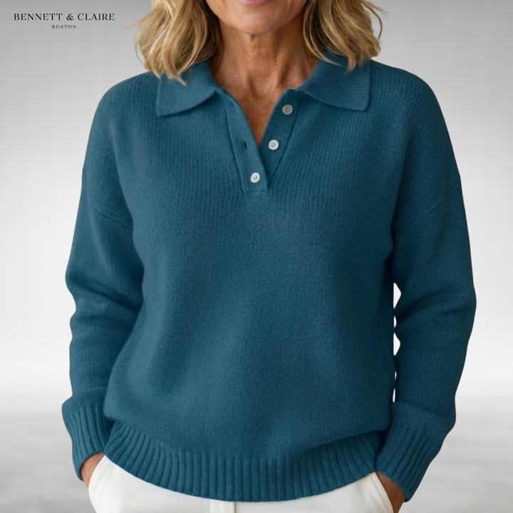 Susan™ Soft Collared Knit Sweater