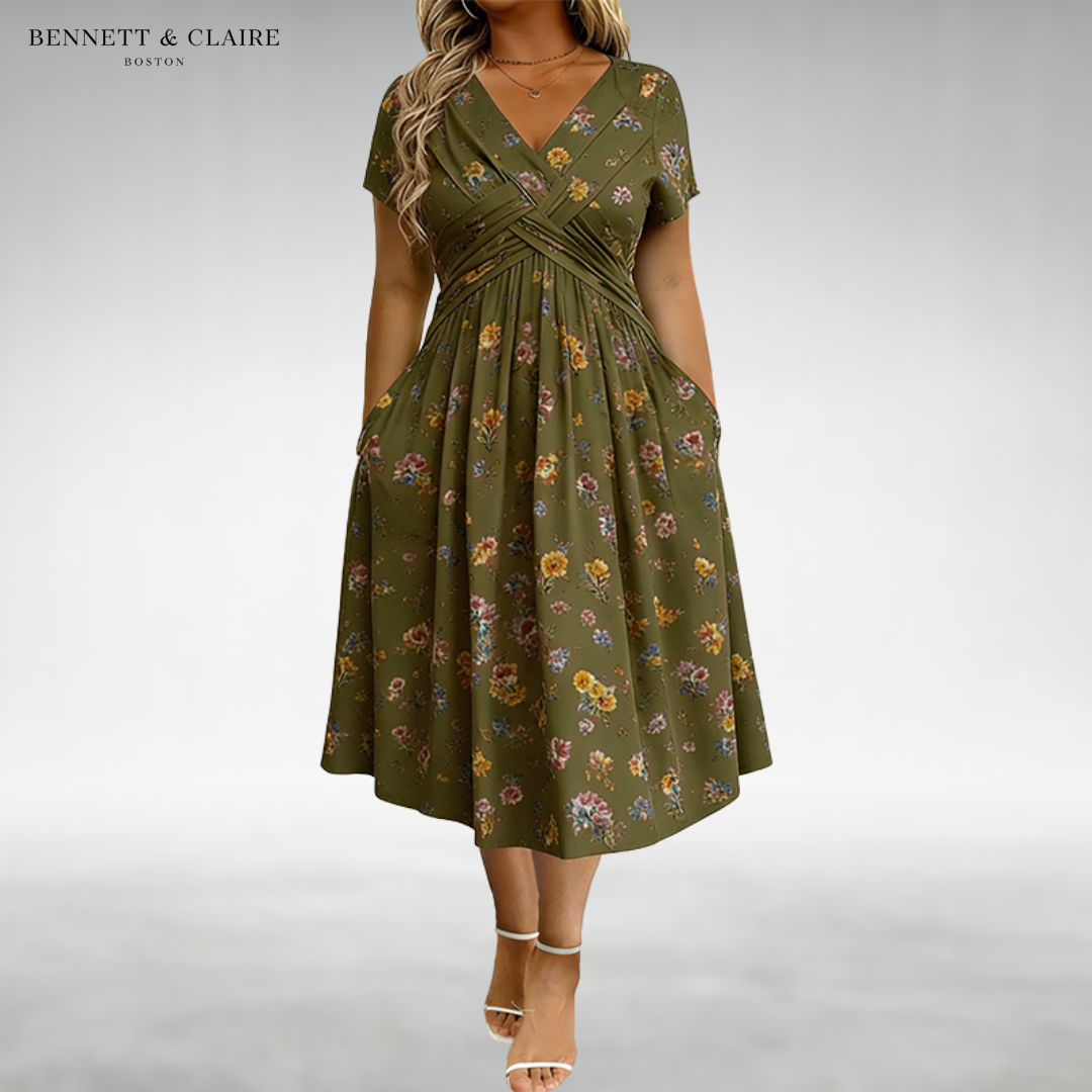 Lily™ Floral Wrap Midi Dress