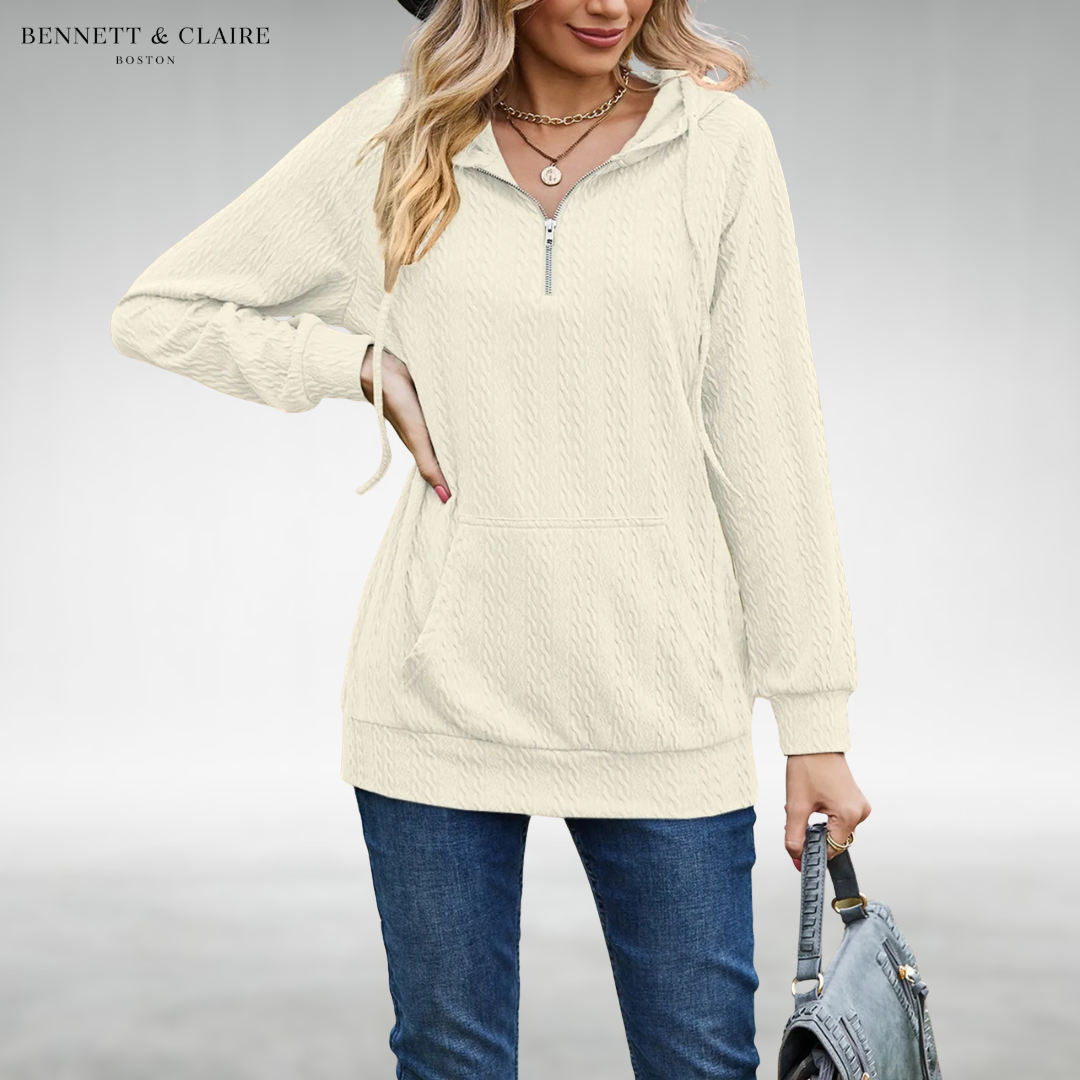 Lenora™ Comfy Half-Zip Hoodie