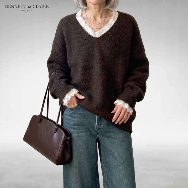 Elera Relaxed V-Neck Sweater
