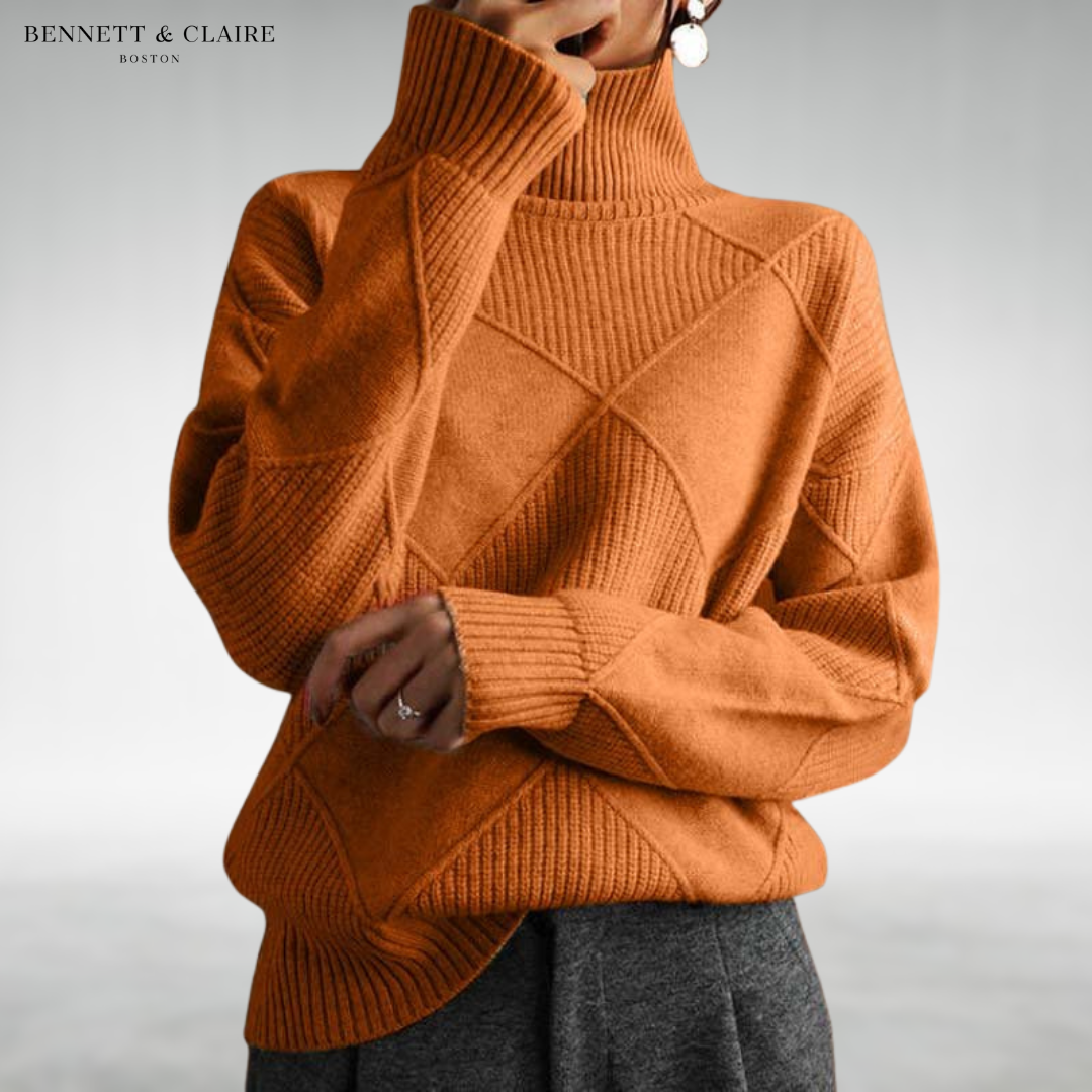 Elaine™ Textured Turtleneck Sweater