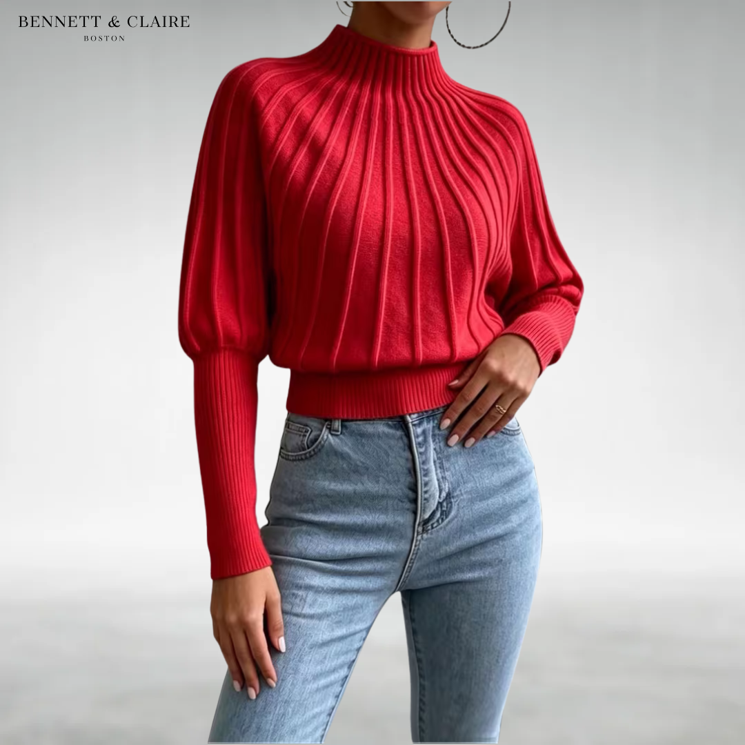 Amelia Elegant Puff-Sleeve Sweater