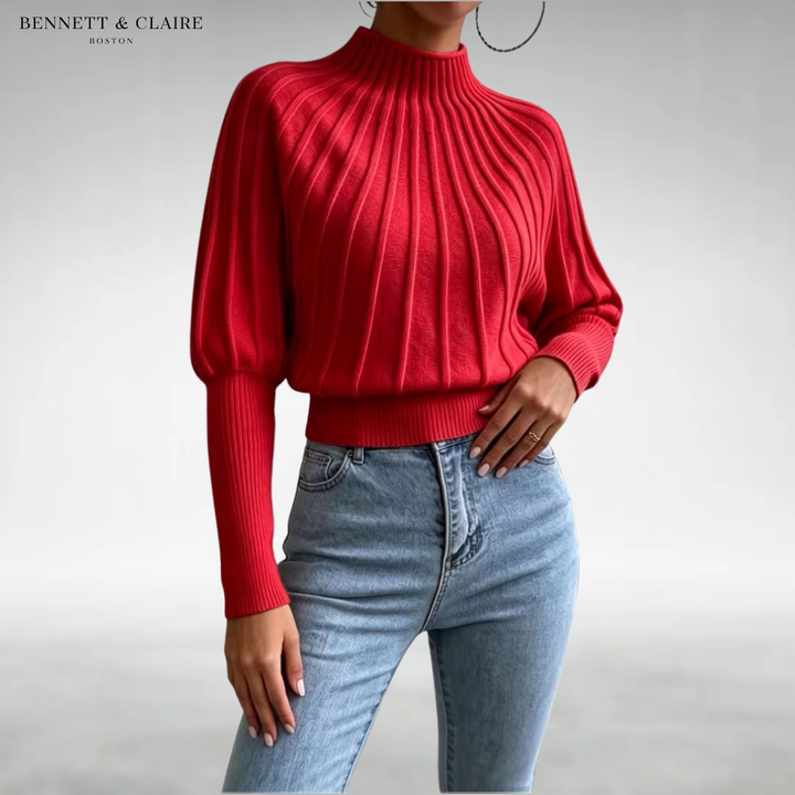 Amelia Elegant Puff-Sleeve Sweater