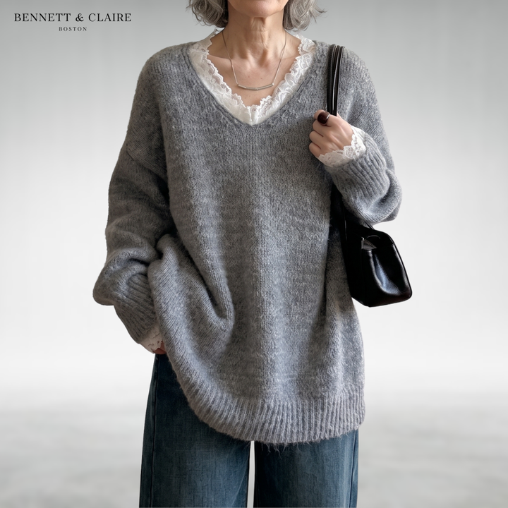 Elera Relaxed V-Neck Sweater
