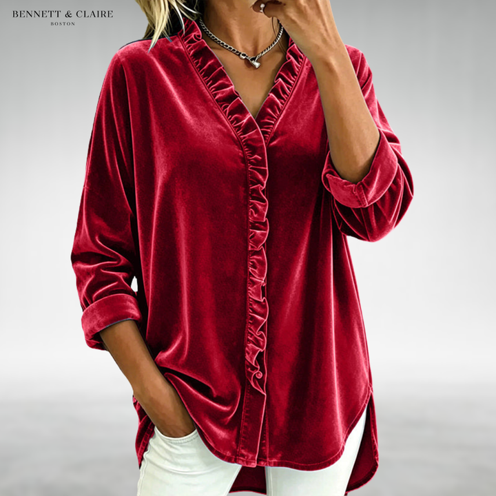Kenna Elegant Ruffle Blouse