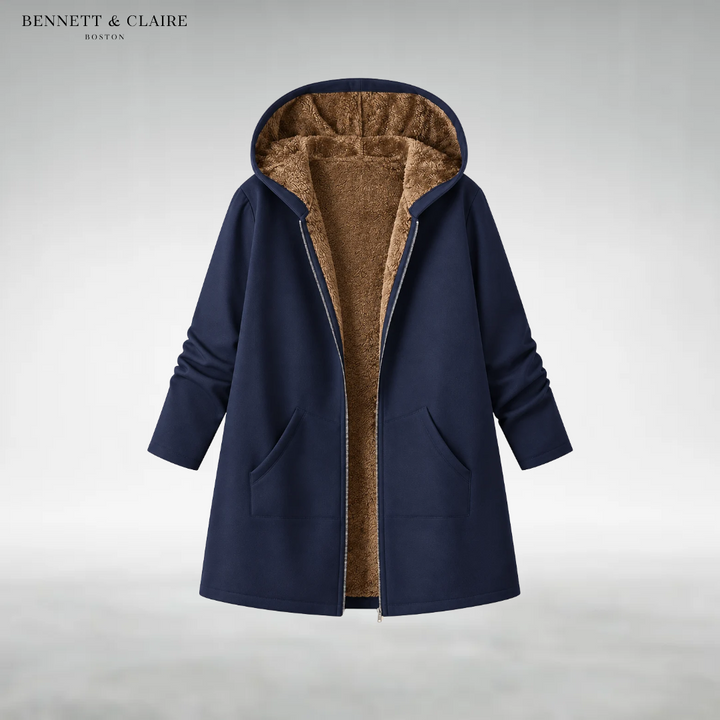 Camille Sherpa-Lined Hooded Coat