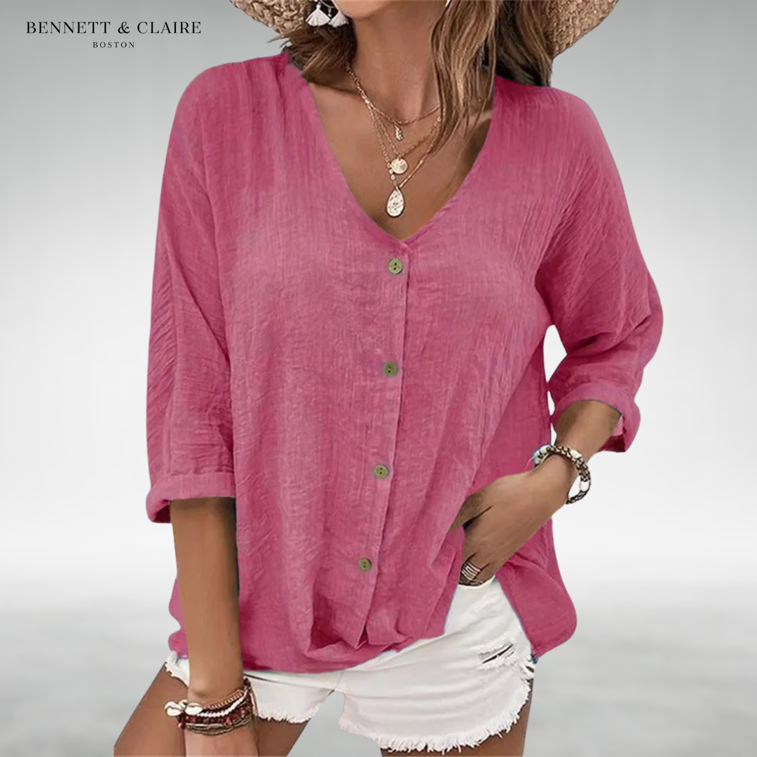 Lydia™ Comfort Button Top
