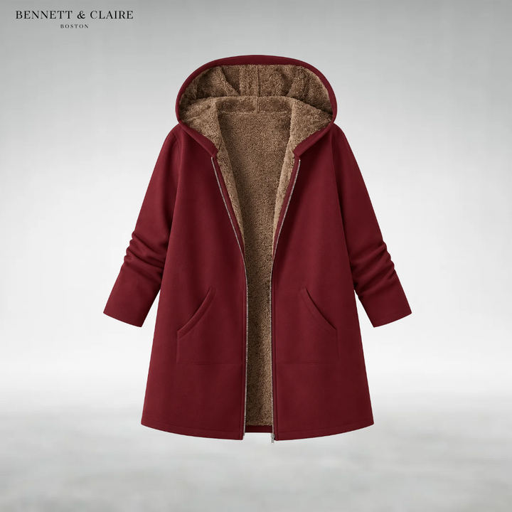 Camille Sherpa-Lined Hooded Coat