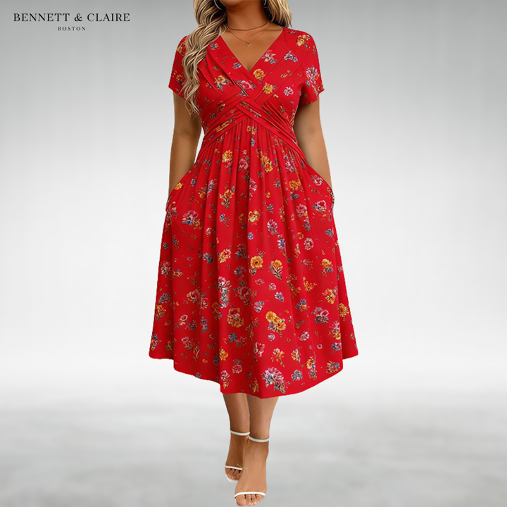 Lily™ Floral Wrap Midi Dress