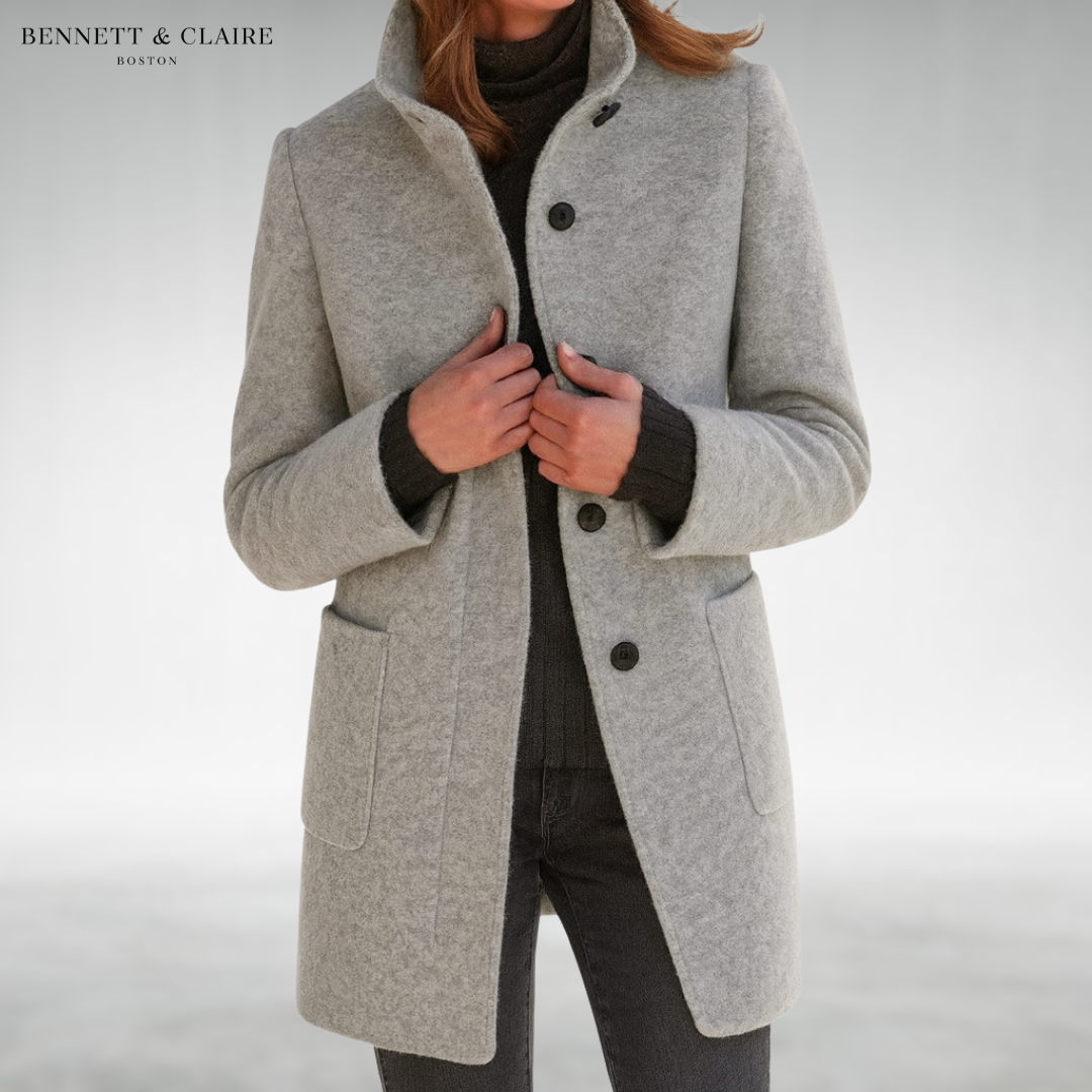 Michelle™ Stand Collar Wool Coat