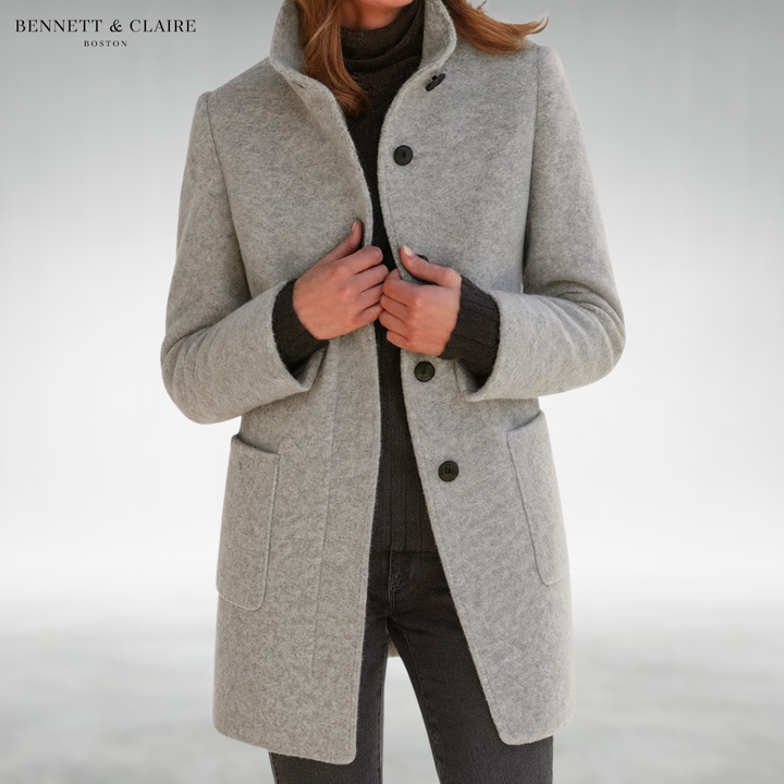 Michelle™ Stand Collar Wool Coat